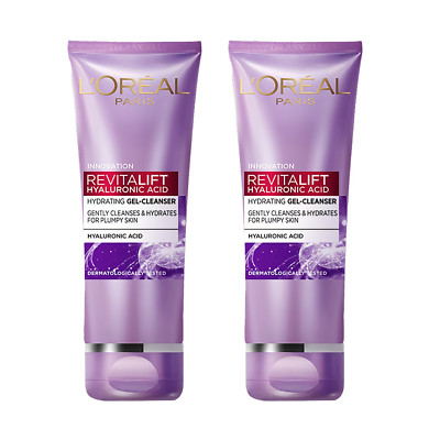 L'Oreal Paris Revitalift Hyaluronic Acid Hydrating Gel Cleanser 100ml -Pack of 2