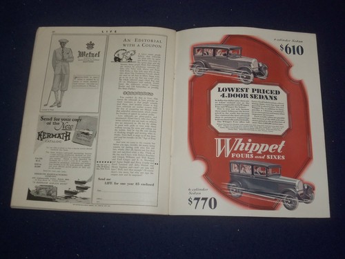 1928 SEPTEMBER 6 LIFE MAGAZINE - MISTER, ARE YOU THE CARRIAGE STARTER? - ST 6410 - Picture 6 of 7