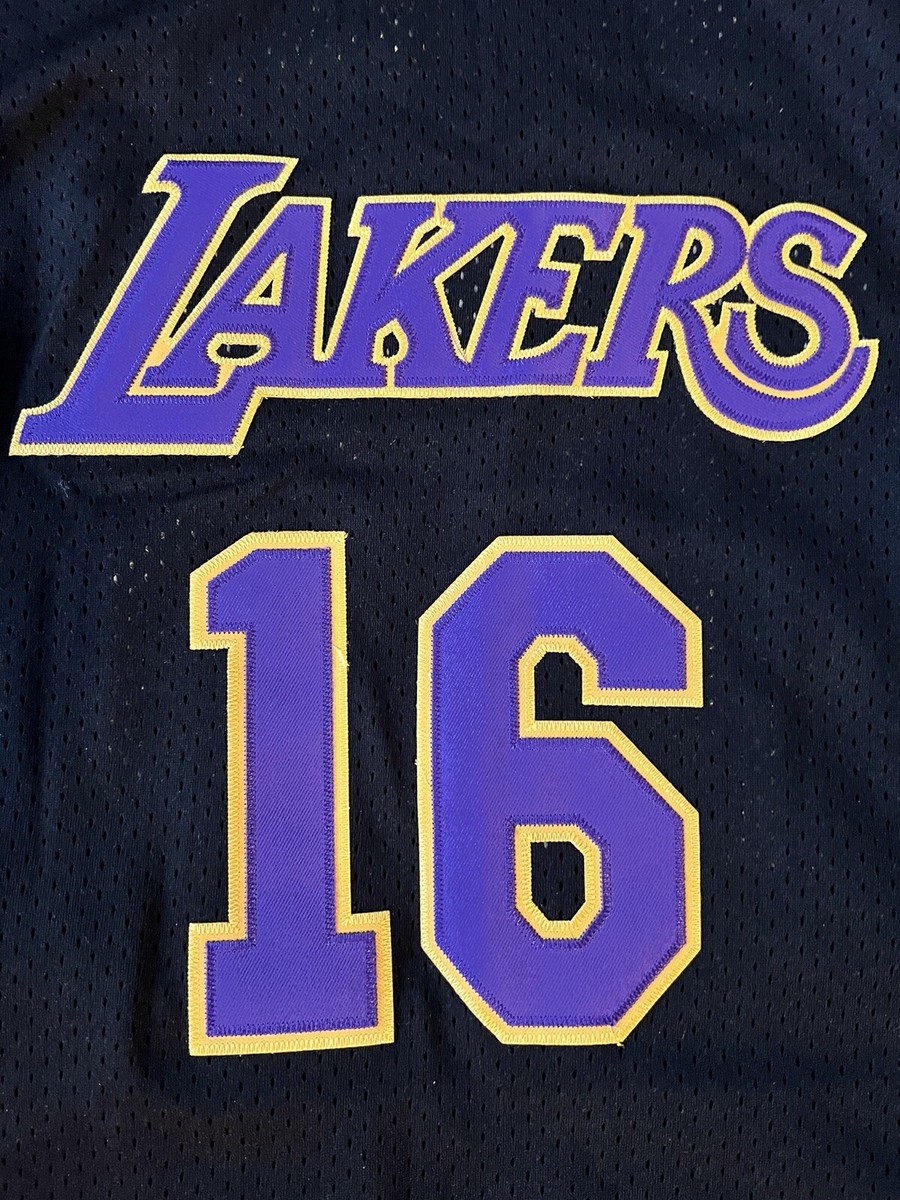 RARE) Los Angeles Lakers PAU GASOL Mitchell & Ness Black Rings