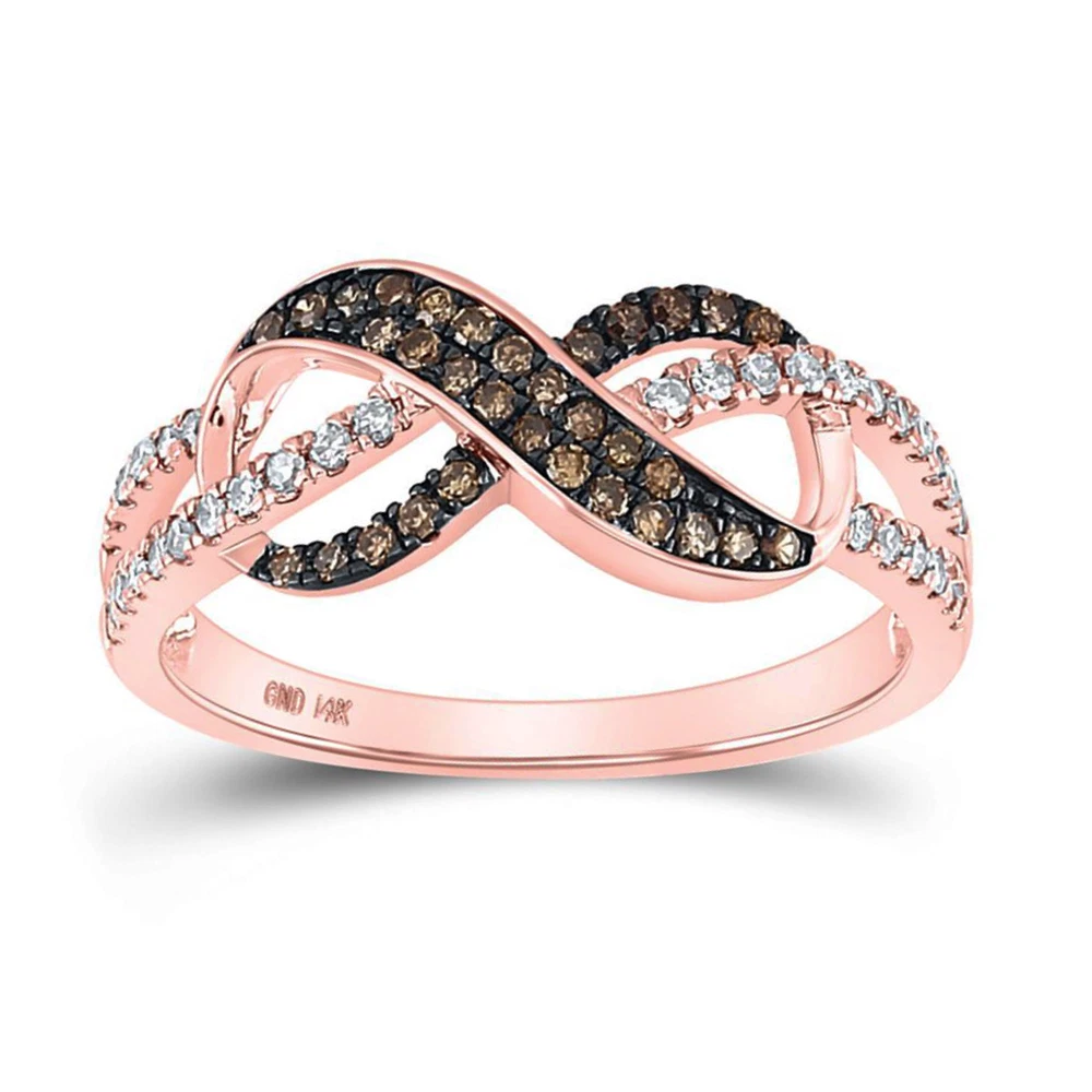 Chocolate diamond infinity ring sale