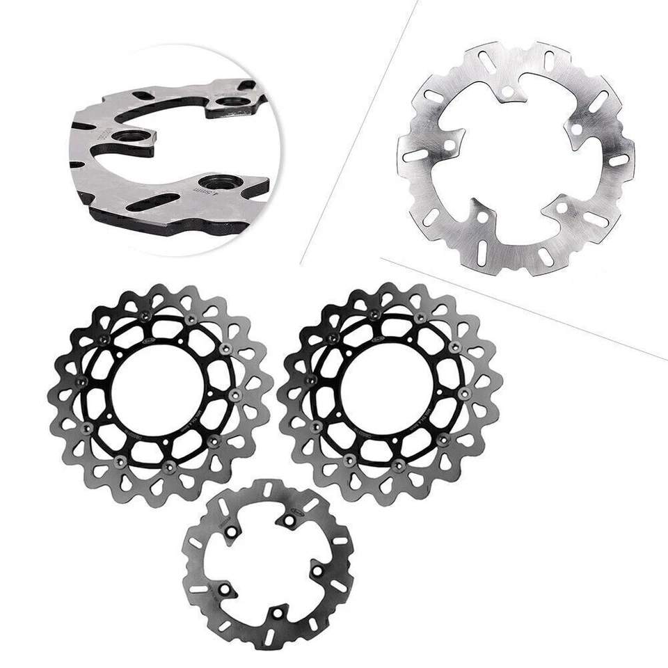Motorcycle Stainless Steel Brake Disc Rotor Set for Yamaha YZF R1 2004 2005 2006 Foto 2 de 4