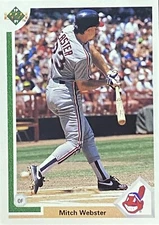1991 Upper Deck #120 Mitch Webster Cleveland Indians Baseball Card