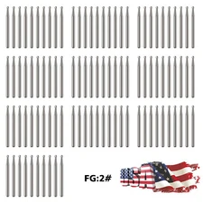 100pcs Dental Carbide Bur Friction Grip FG Round #2 For High Speed Handpiece
