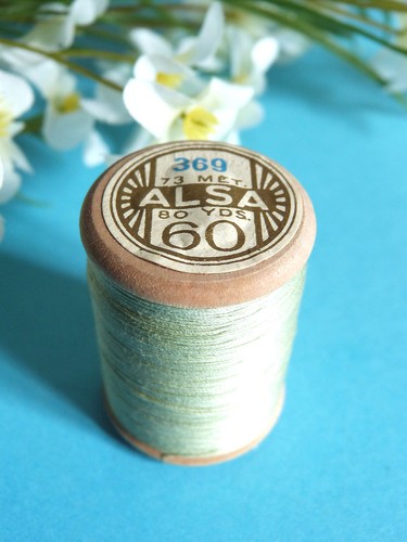 339B/Beautiful Spool of Thread DMC Cotton Alsa N° 60 Green Water N° 369 - 第 1/1 張圖片