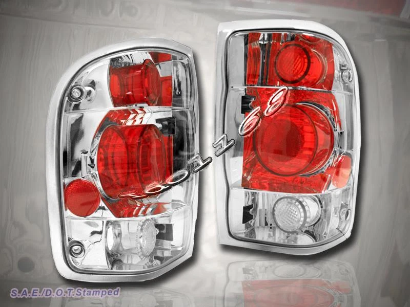 FARO FORD RANGER 1998 1999 2000 CROMADO + LUCES DE PARACHOQUES TRANSPARENTES + LUCES TRASERAS Foto 3 de 4