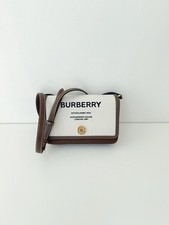 Burberry Pre-Owned Authentic Crossbody White Canvas Free Tracked Shipping