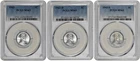 1943 P D S 1c Lincoln Steel Wheat Cent PCGS MS 63 Three Coin Lot