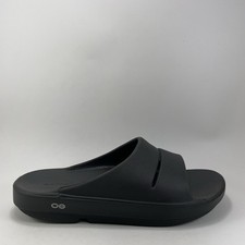 Oofos Ooahh Slide Sandals Mens Size 13 Black Comfort Recovery Shoes Slides