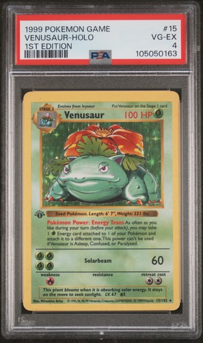 Venusaur (1st Edition) graded PSA 4 for sale on eBay