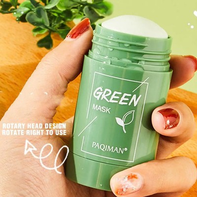 Green Tea Purifying Clay Stick Mask Deep Pore Cleansing Blackhead Remover Oil