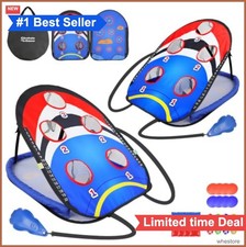 Floating Cornhole Set 3x2ft 5 Hole Double Sided Pool Game with Bean Bags Sticky