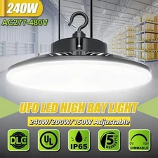 LED High Bay Light UFO 240W/200W/150W Industrial Warehouse Factory Lamp Fixture