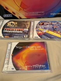 Vintage SEGA Dreamcast Console Bundle Controllers VMU Nyko Games Box Web Browser