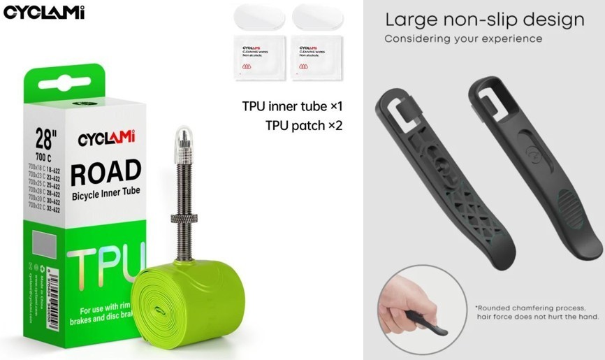 TPU Tube Ultralight Bike 700C Inner Tube Road 45 60 80mm + T