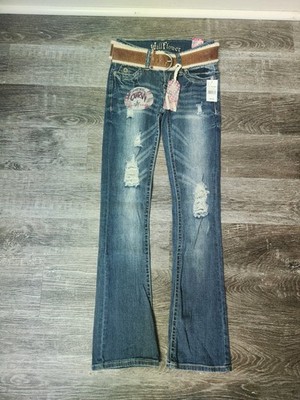 Wallflower Women's Jeans Luscious Curvy Fit, Blue Denim Size 0