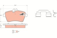 TRW Bremsbelagsatz Scheibenbremse Cotec GDB1630 FüR Mercedes W169 Klasse W245