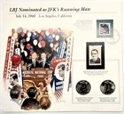 LBJ Nominated as JFK’s Running Mate 2005 Half Dollar Coins & Stamps Panel