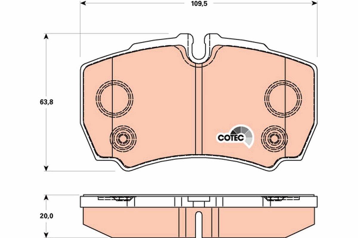 Rear TRW-OE GDB1901 Brake Pad Set, disc brake for FORD,FORD AUSTRALIA