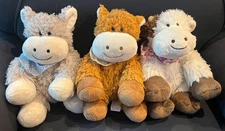 Hug Fun Stuffed Plush Animals - Lot of 3 - Horse Lamb Cow