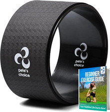 Extra Wide Yoga Wheel, Mini Yoga Wheel - Beginner Friendly Yoga Kit. More Comfor