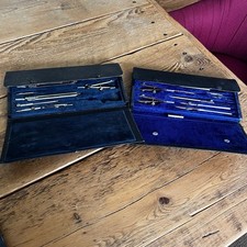 2 Vintage Charvos Drafting Tool Set No. 414 - Made In USA Velvet Unbranded 2nd