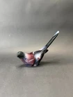 Vintage Fenton Art Glass Amethyst Purple Slag Glass Long Tail Bird Of Happiness