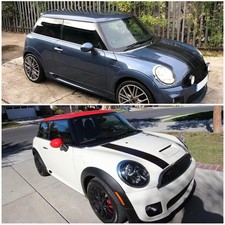 NEW FOR MINI R55 R56 R57 07-15 CHROME RIGHT & LEFT HEADLIGHT RING TRIM SURROUND