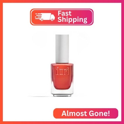 duri Nail Polish, 744 Karma, Red Orange Gold Shimmer, Full Coverage, Shiny Finis