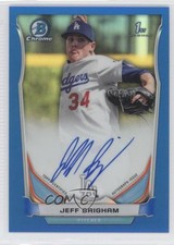 2014 Bowman Draft Chrome Pick Blue Refractor /150 Jeff Brigham #BCA-JB Auto 1h5