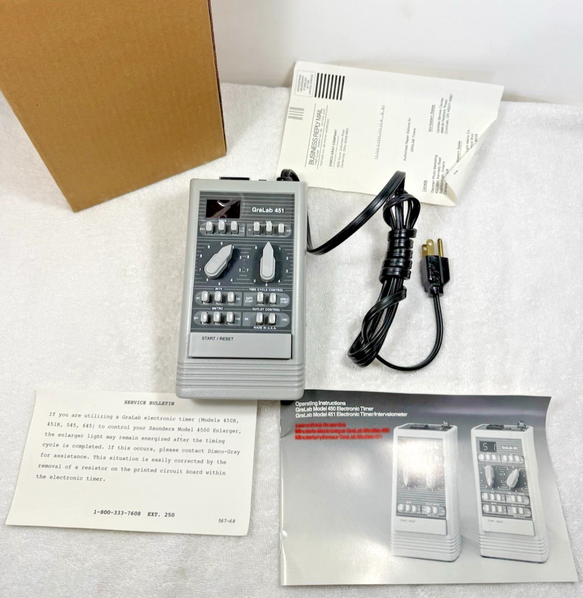 Minuterie GraLab 255 – Chambre Noire Analogique USA (neuf)