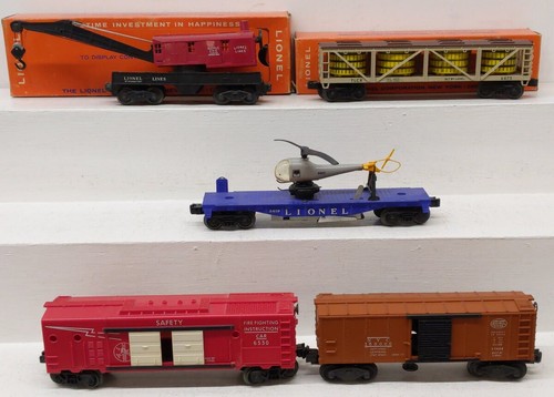 Lionel Vintage O Assorted Freight Cars 6530, 6560, 3419, X3464, 6475 [5] | Condition: Used