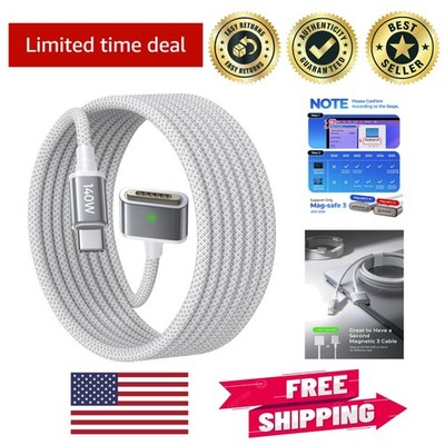 6.6FT Magnetic USB-C Charger for MacBook Air/Pro - 140W Power Delivery Cable