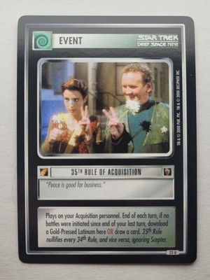 Star Trek CCG: 35TH RULE OF ACQUISITION | Uncommon | SAVE UP TO 25% | 1E Mirror