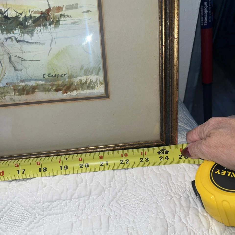 Signed Watercolor Painting Of Birds In Marsh - Image 4 of 4