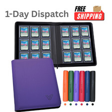 Vrsanok Top Loader Binder 9 Pocket Holds 324 Toploaders 3x4 Purple