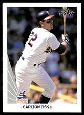 Carlton Fisk 1990 Leaf #10 Chicago White Sox MLB READ FREE SHIPPING AutographDen