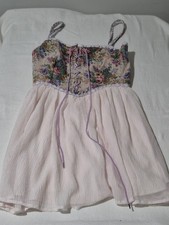 Cider Secret Garden Tapestry Style Corset Juliet Mini Dress Size M