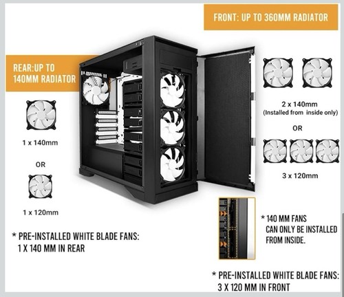 Antec P101 Silent Performance Series Mid-Tower PC Computer Case - Black - Afbeelding 4 van 6