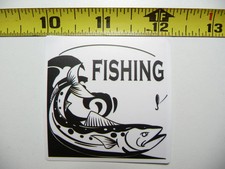 FUN FISHING DECIDING TO BITE FISH SMALL STICKER DECAL OUTDOORS BOATING