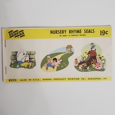 Vintage Eureka Nursery Rhyme Seals 30 Stickers Humpty Dumpty Jack  Jill USED