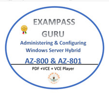 Lot de vidanges d'examen AZ-800 et AZ-801 ! 256 & 300QA ! MISES À JOUR DE JUILLET !!