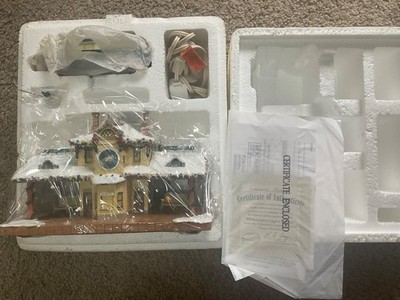Hawthorne Philadelphia Eagles Station Christmas Village Bus & COA Free Shipping