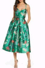 Eliza J Floral Jacquard Fit And Flare Midi Dress Evening Wedding Guest Event 0