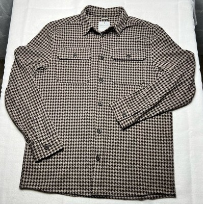 Larsson & Co Men s Houndstooth Shacket (Shirt/Jacket) Scandinavian Sz Medium