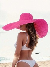 Kentucky Derby Tea Party Church Extra Large Brim Straw Sun Hat