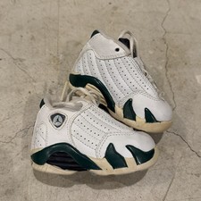 Nike Air Jordan Shoes 14 Retro Sneakers 312093-131 White Green Sz 3C
