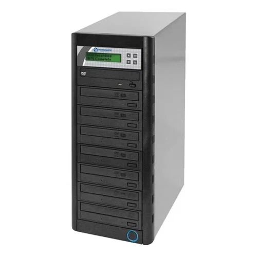 Microboards QD‑DVD‑127 1‑to‑7 CD & DVD Duplicator Tower – 24×/48× Speed, USB 2.0