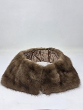 VINTAGE 28" BROWN GENUINE MINK FUR COLLAR