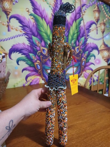 Monkeybiz Beaded Handmade African Art Figure Sculpture from South Africa - Picture 4 of 9