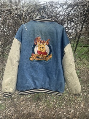 VINTAGE 90s Disney Winnie The Pooh Denim Varsity Jacket XXL XXXTentacion Grail